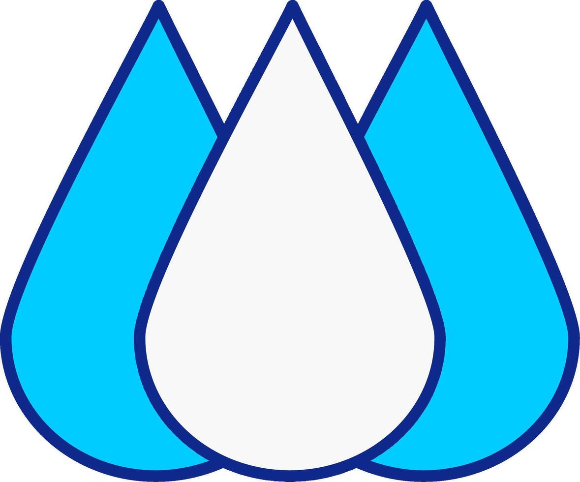 pluie bleu rempli icône vecteur