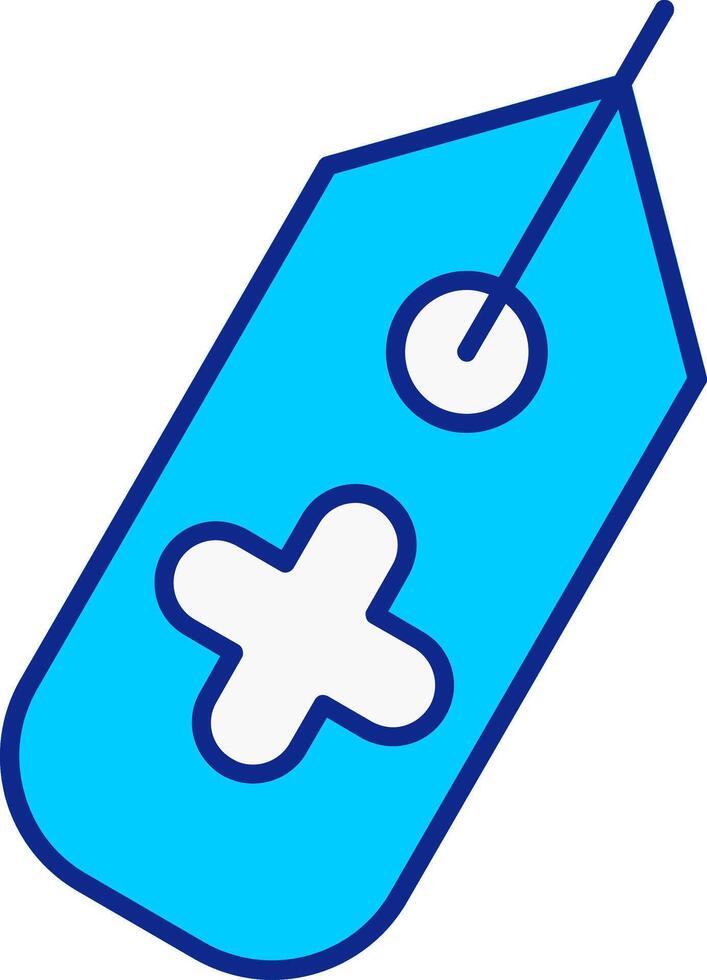 étiquette bleu rempli icône vecteur
