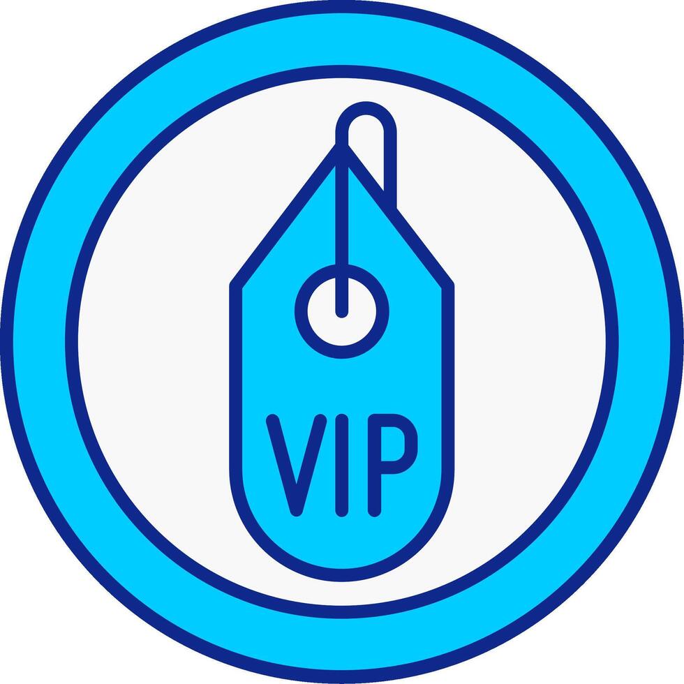 VIP bleu rempli icône vecteur