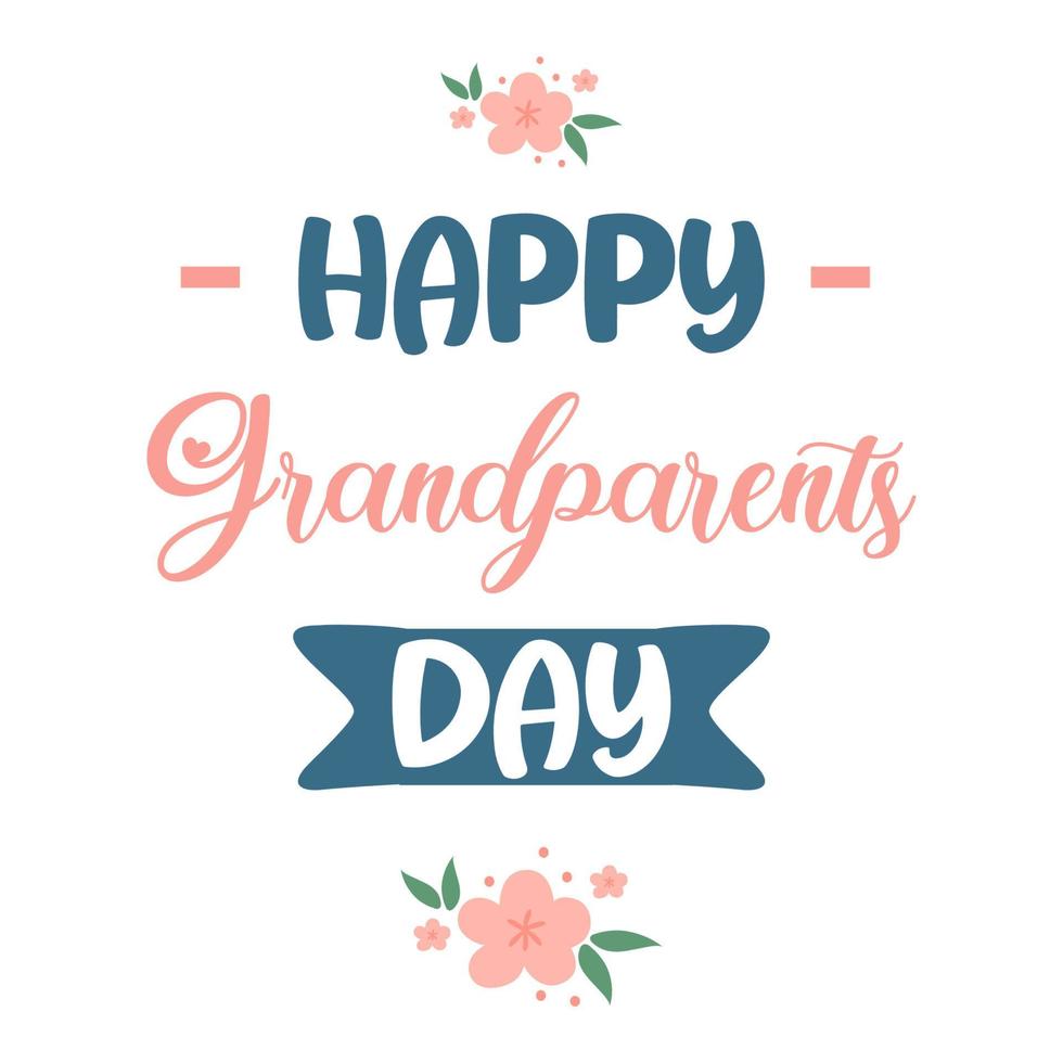 célébration de la fête des grands-parents vecteur