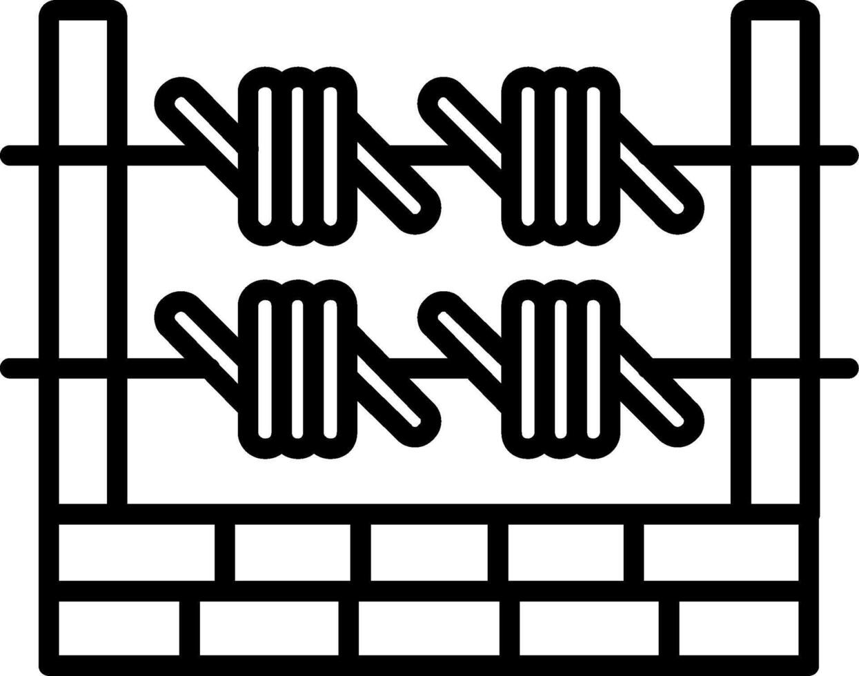 icône de vecteur de fil de fer barbelé