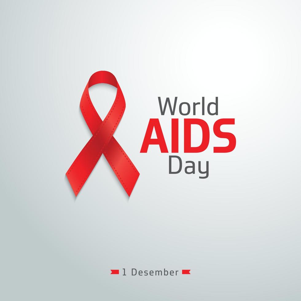 célébration de la bannière de la journée mondiale du sida 1er décembre vecteur