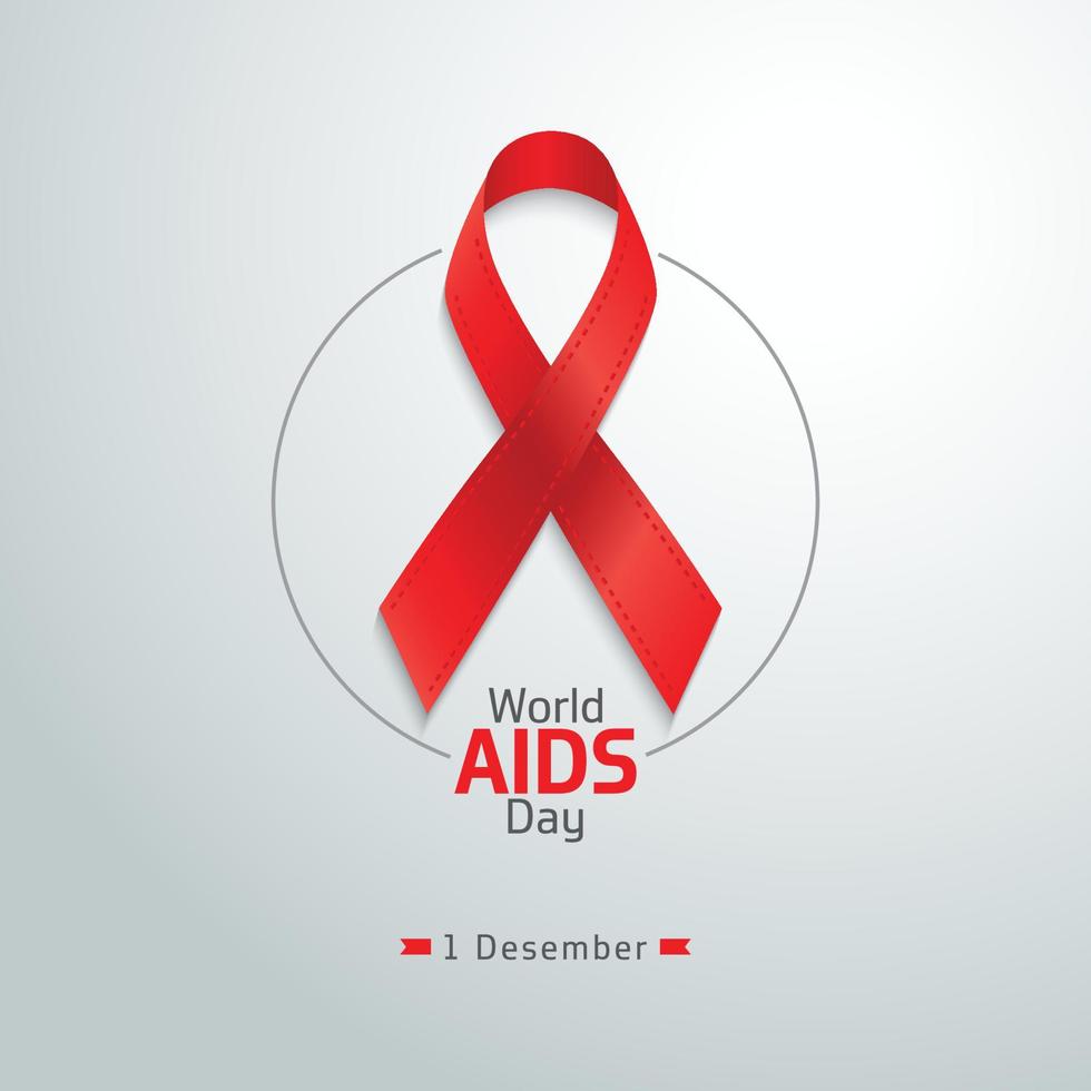 célébration de la bannière de la journée mondiale du sida 1er décembre vecteur