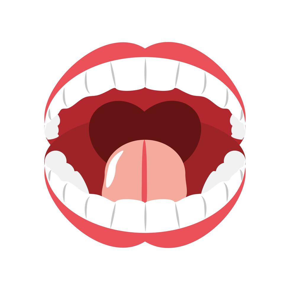 anatomie de la bouche humaine vecteur