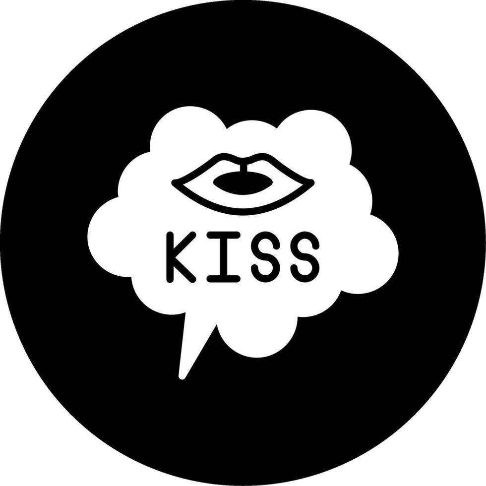 icône de vecteur de baiser