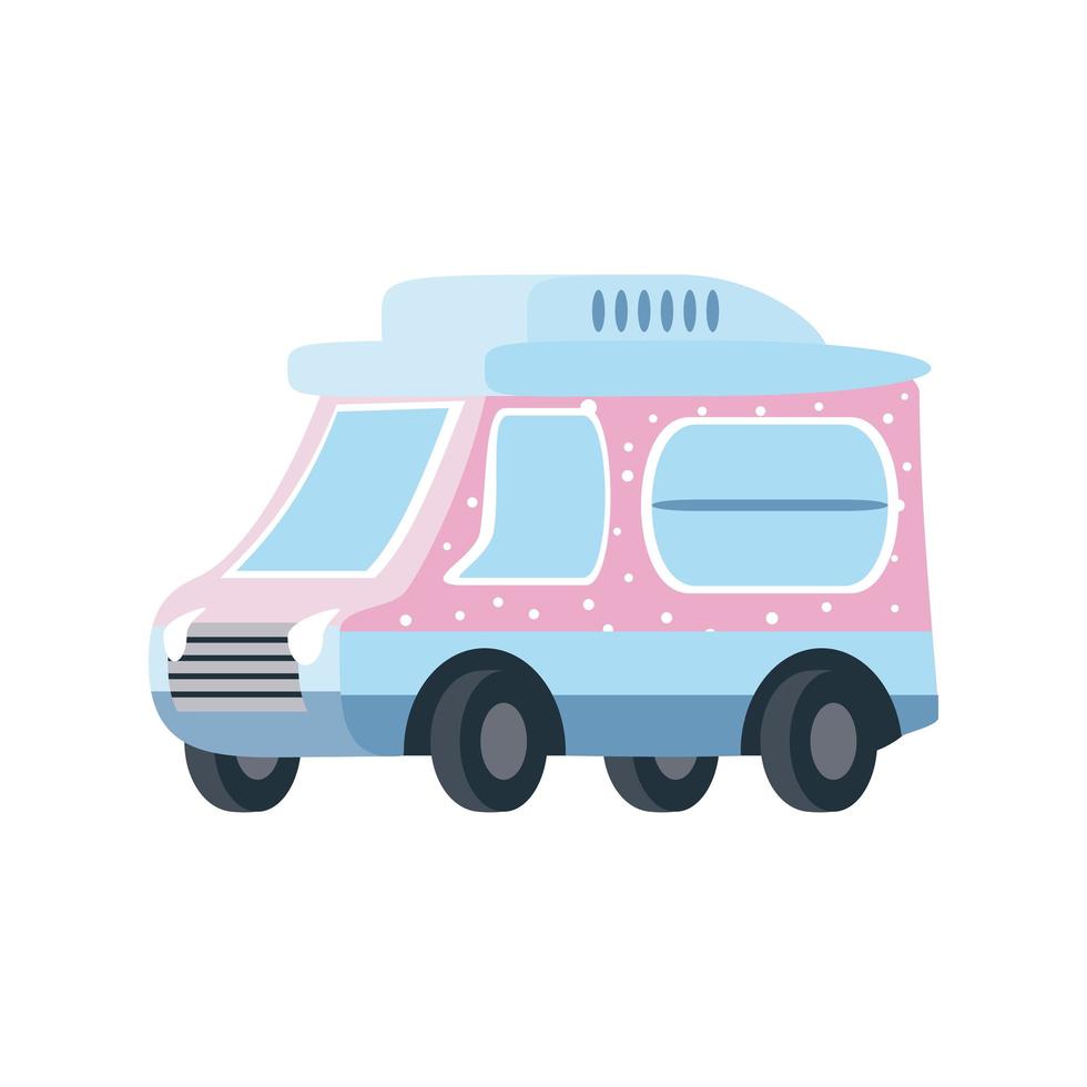 crème glacée de camion vecteur