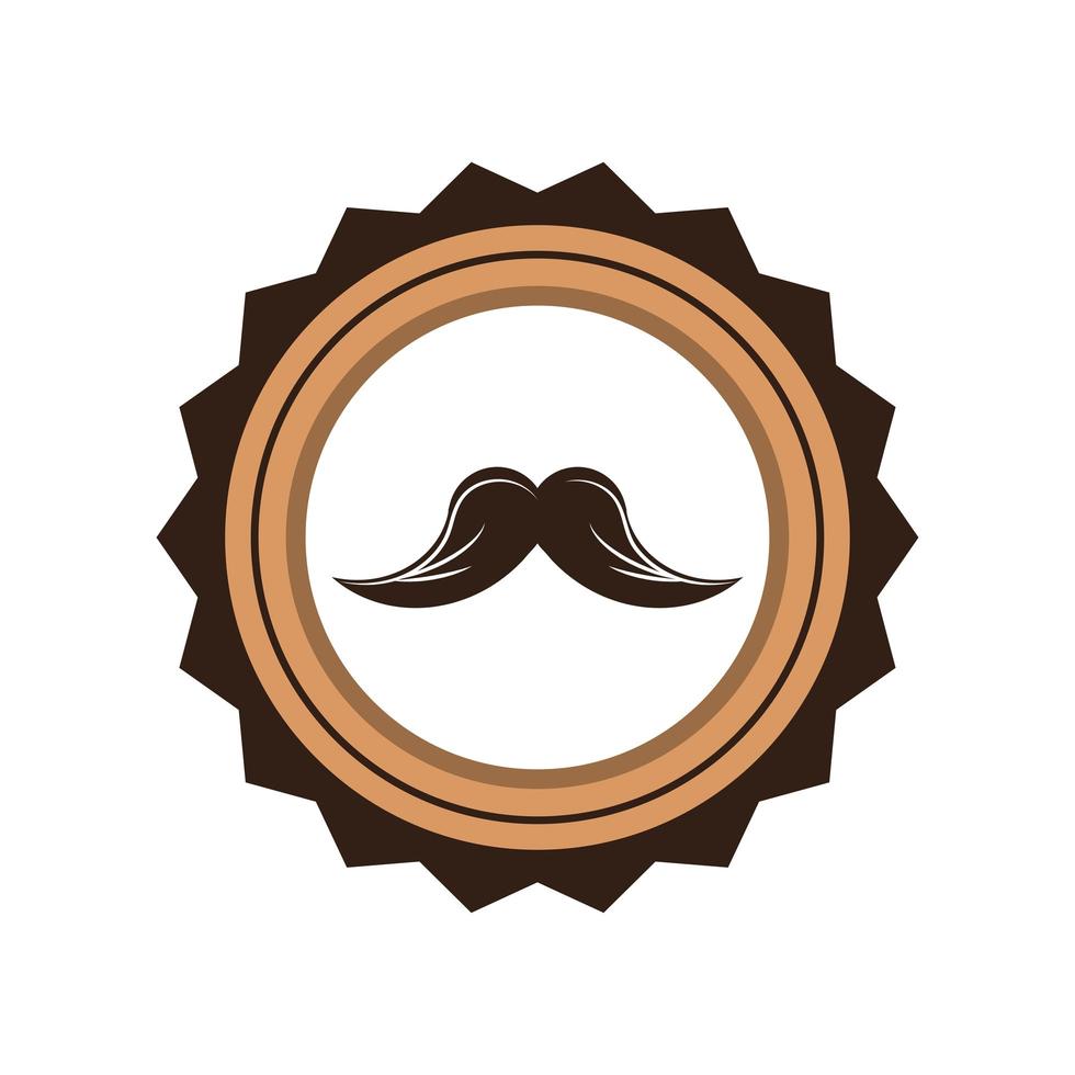 conception d'insigne de moustache vecteur