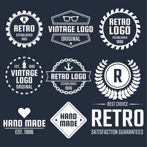 Logo vectoriel rétro vintage pour bannière