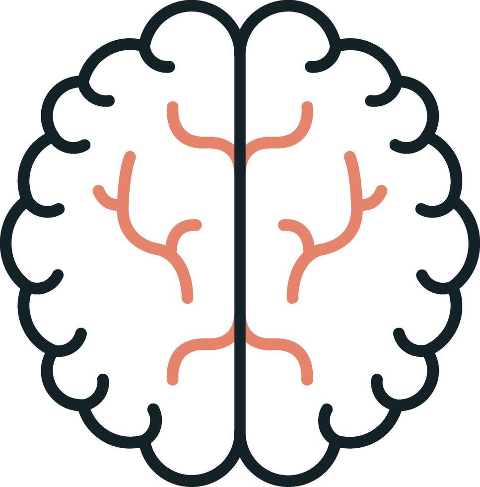 icône de vecteur de cerveau humain