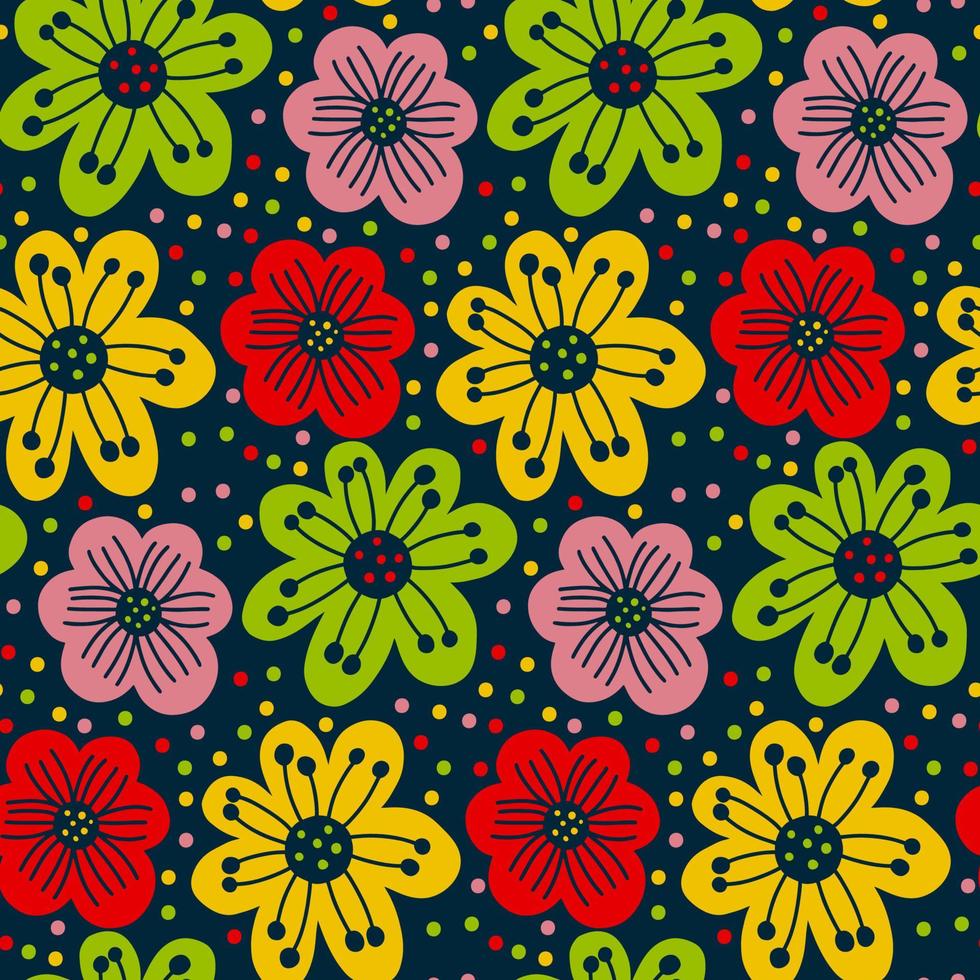 modèle sans couture flower.fashion impression de textile.vintage floral design vecteur