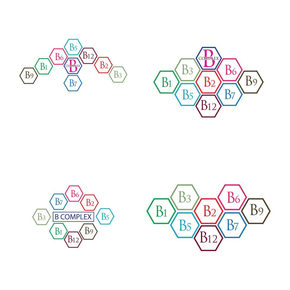 modèle de conception d'illustration d'icône de vecteur complexe b