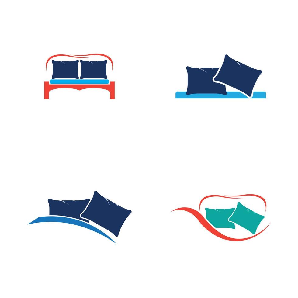 modèle de conception de lit logo vector illustration. vecteur de logo de lit