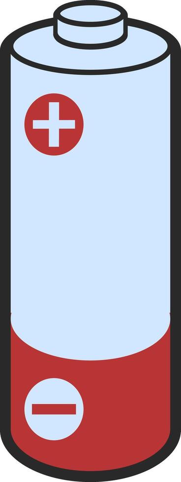 batterie icône isolé sur blanc Contexte avec plus et moins signe. vecteur