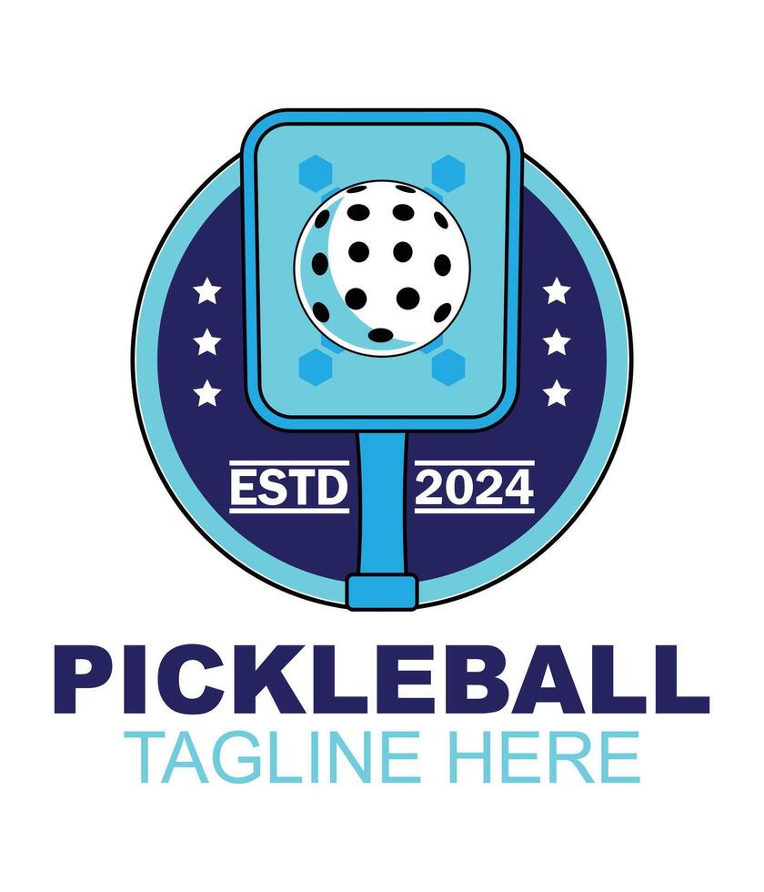 création de logo de pickleball vecteur