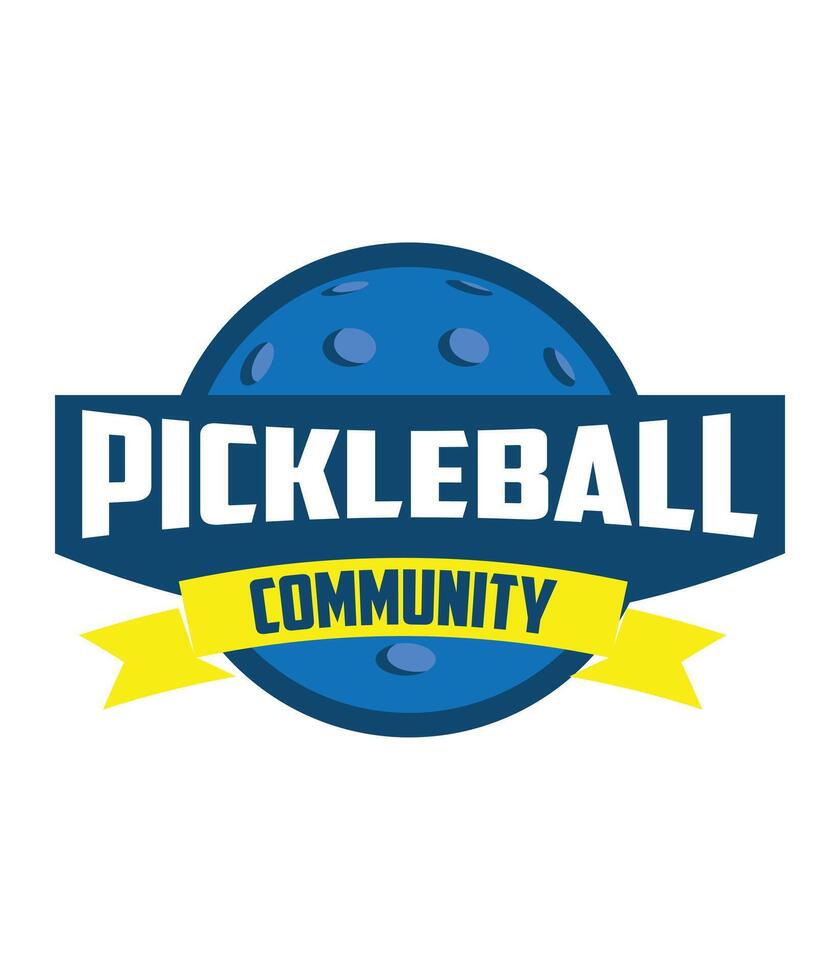 pickleball communauté logo vecteur