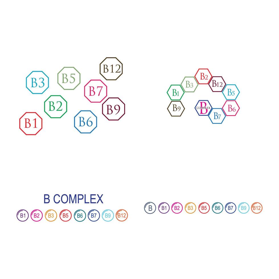 modèle de conception d'illustration d'icône de vecteur complexe b