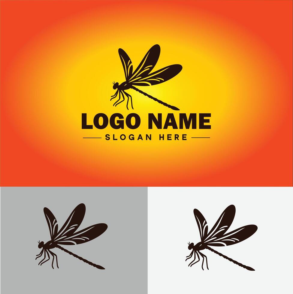 libellule logo vecteur art icône graphique pour entreprise marque affaires icône libellule logo modèle