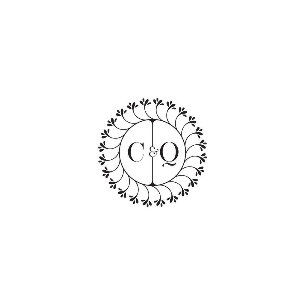 cq Facile mariage initiale concept avec haute qualité logo conception vecteur