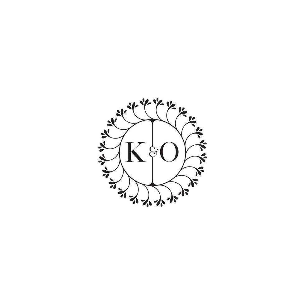 ko Facile mariage initiale concept avec haute qualité logo conception vecteur