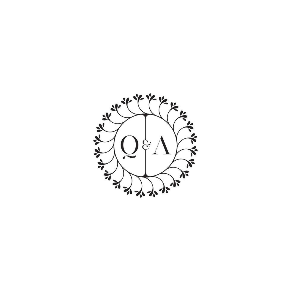 qa Facile mariage initiale concept avec haute qualité logo conception vecteur