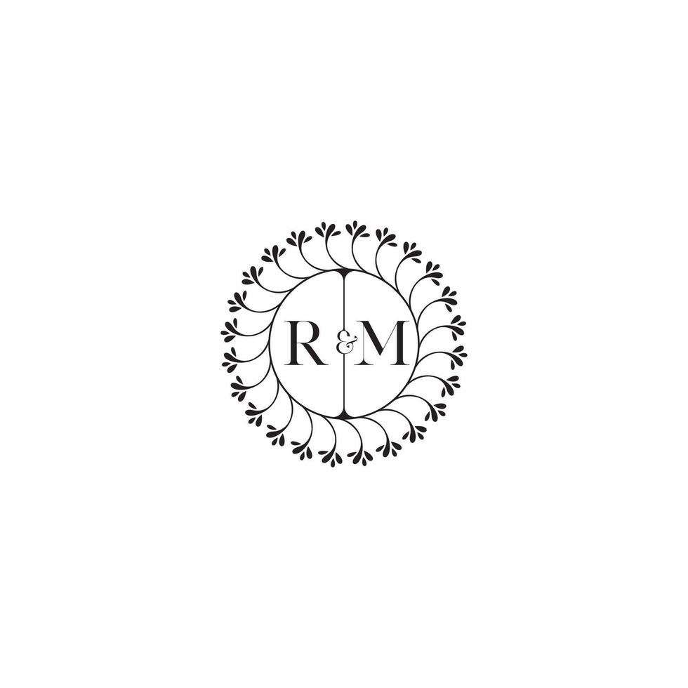 rm Facile mariage initiale concept avec haute qualité logo conception vecteur