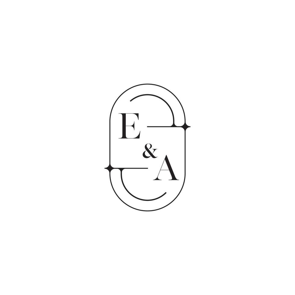 ea ligne Facile initiale concept avec haute qualité logo conception vecteur