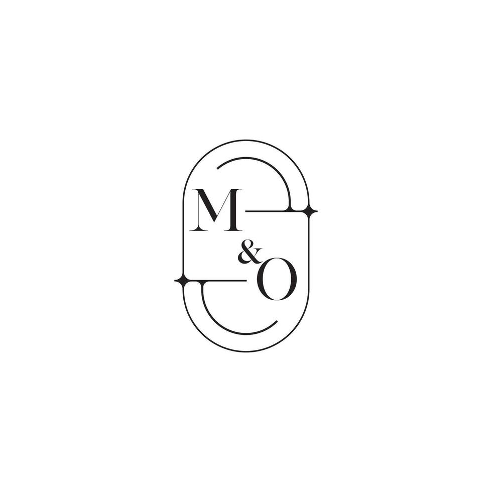 mo ligne Facile initiale concept avec haute qualité logo conception vecteur