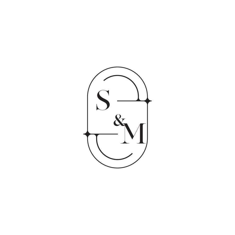 sm ligne Facile initiale concept avec haute qualité logo conception vecteur