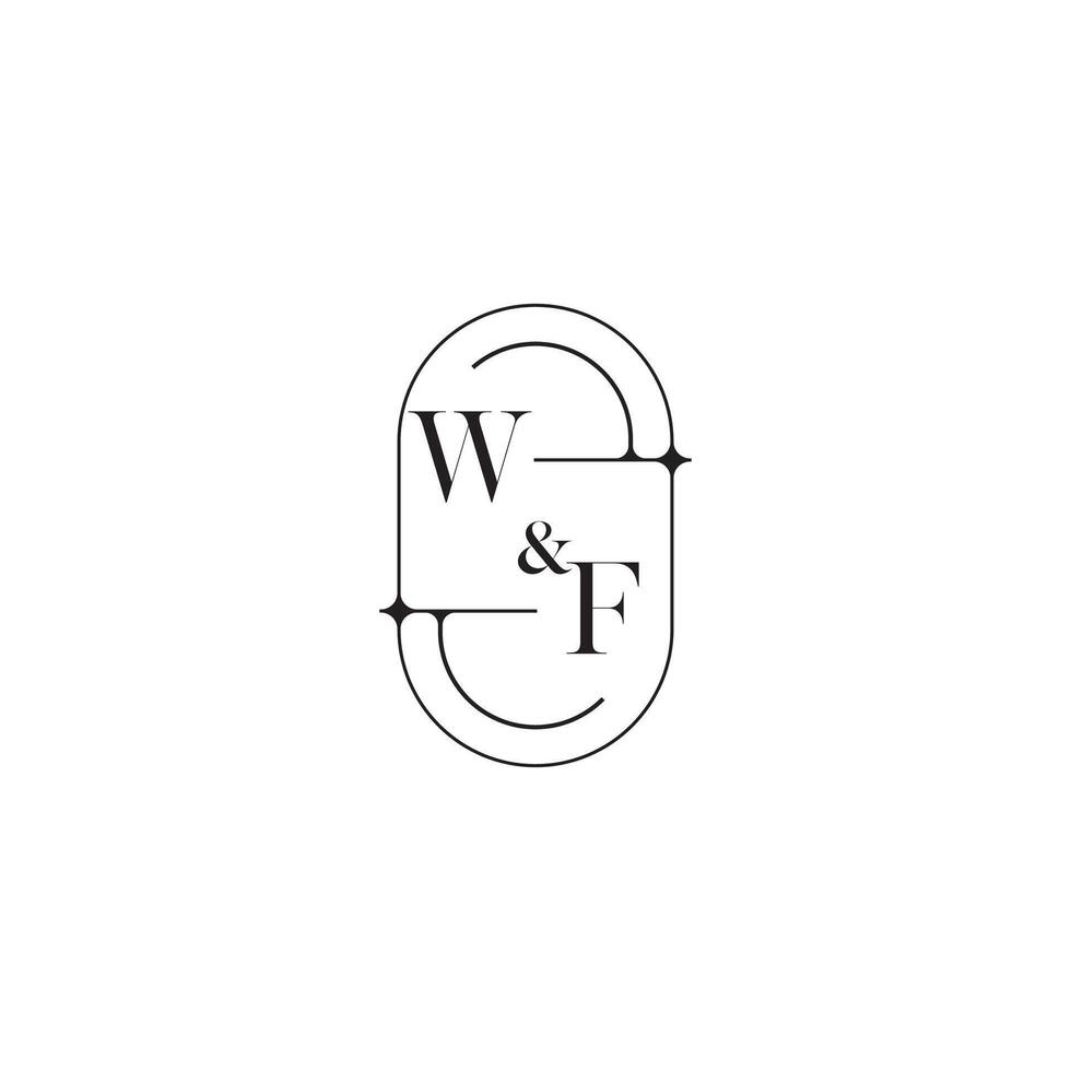 wf ligne Facile initiale concept avec haute qualité logo conception vecteur