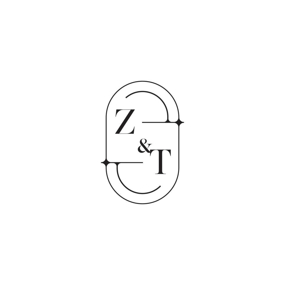 zt ligne Facile initiale concept avec haute qualité logo conception vecteur