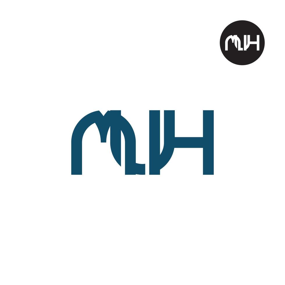 lettre muh monogramme logo conception vecteur