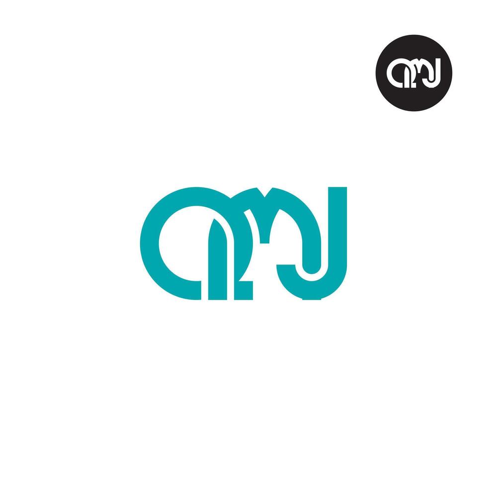 lettre qmj monogramme logo conception vecteur