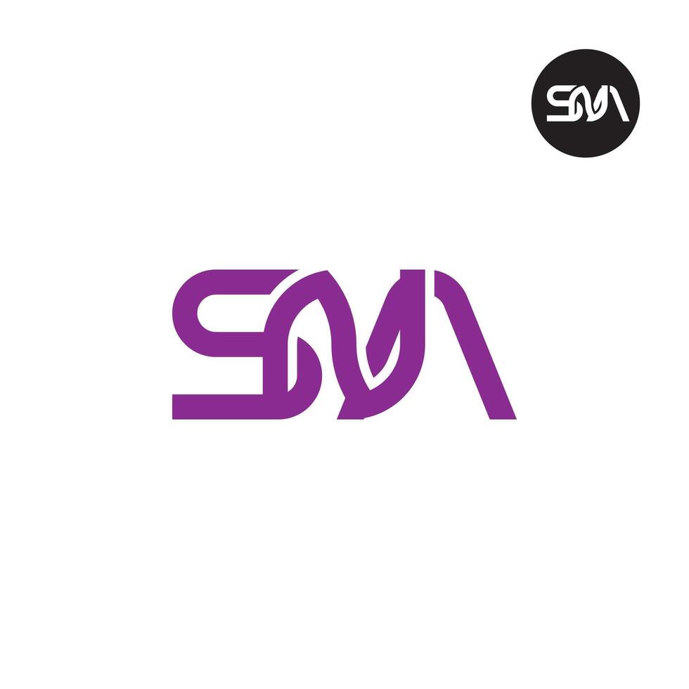 lettre sna monogramme logo conception vecteur