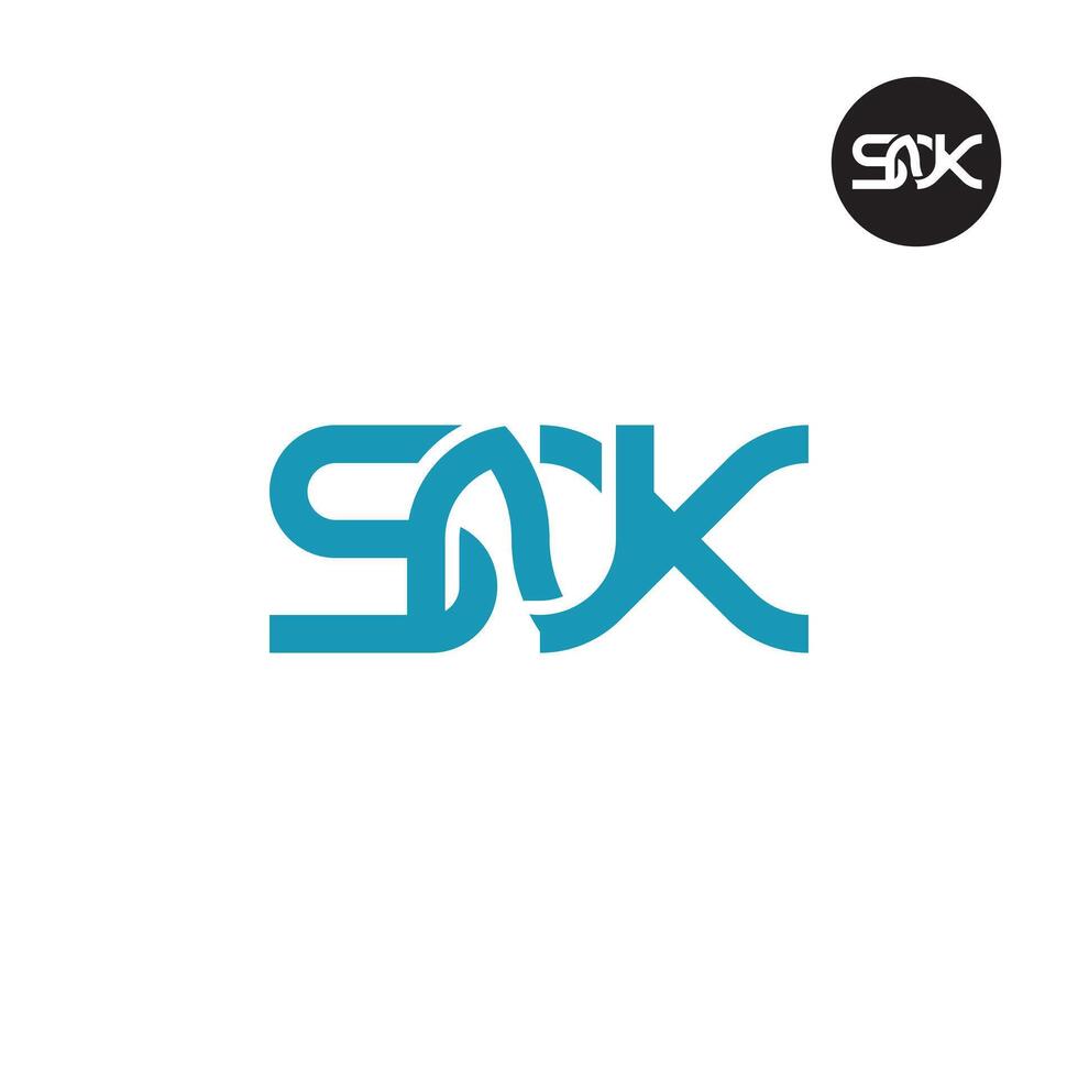 lettre snx monogramme logo conception vecteur