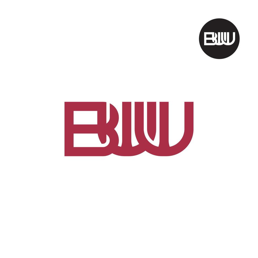 lettre bww monogramme logo conception vecteur