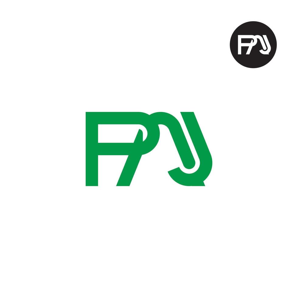lettre paj monogramme logo conception vecteur