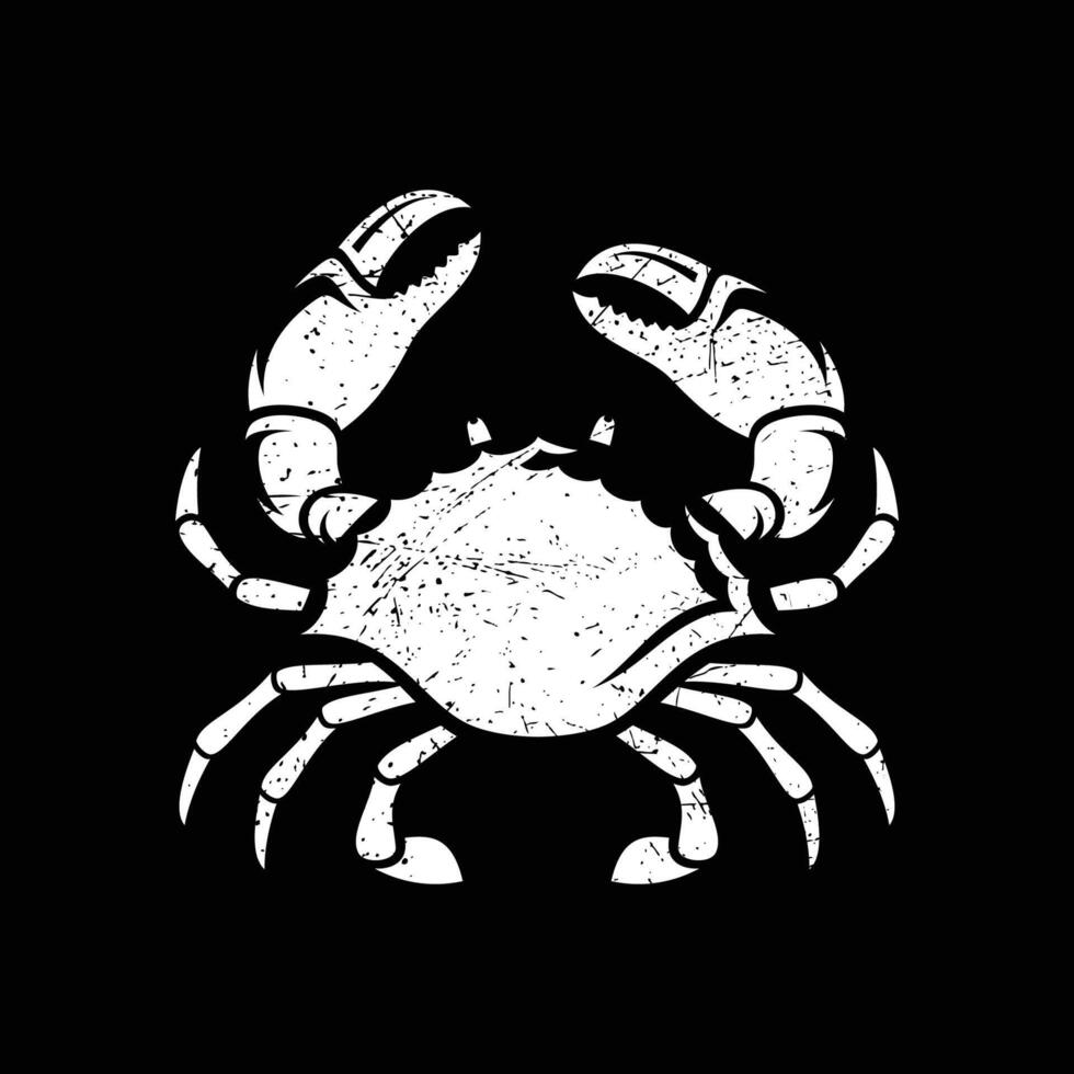 Crabe silhouette. logo. isolé Crabe sur blanc Contexte vecteur