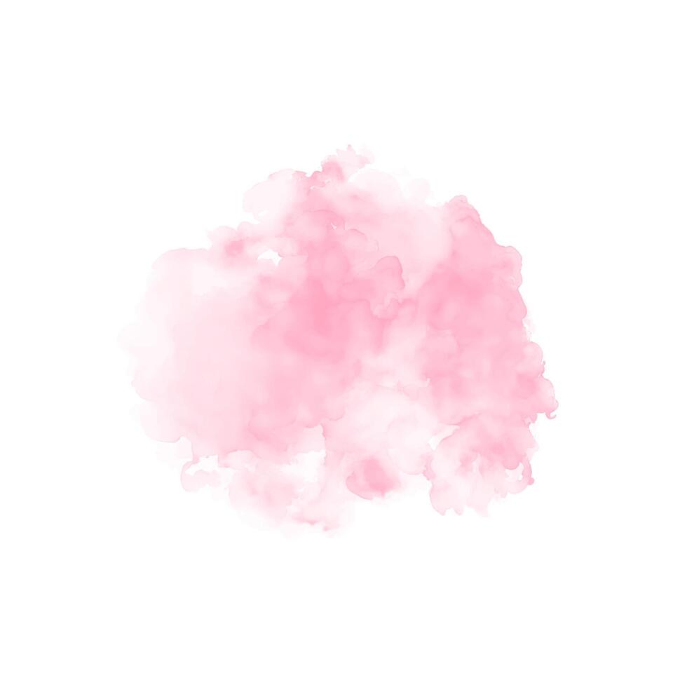 éclaboussure d'eau aquarelle rose abstraite sur fond blanc vecteur