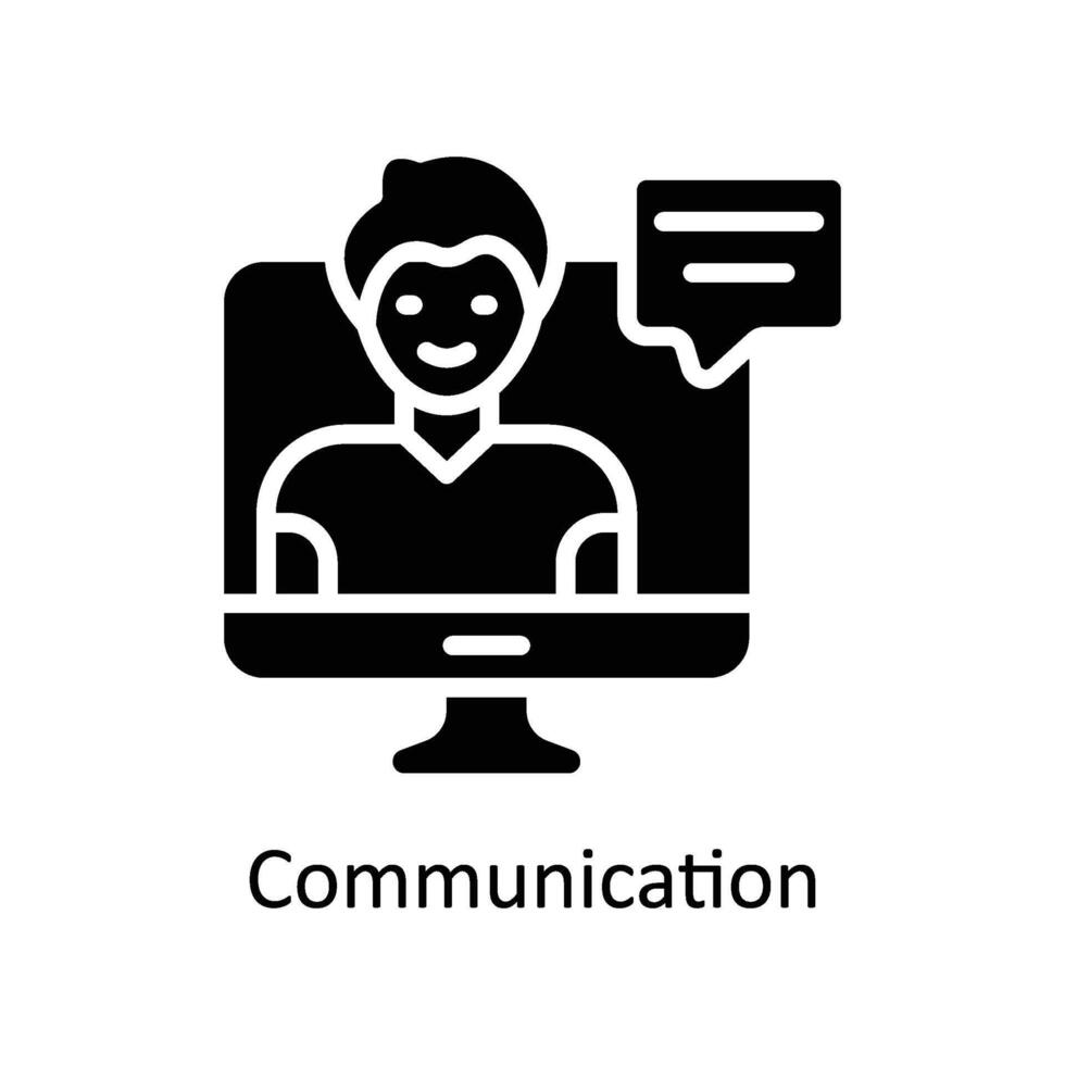 la communication vecteur solide icône style illustration. eps dix fichier