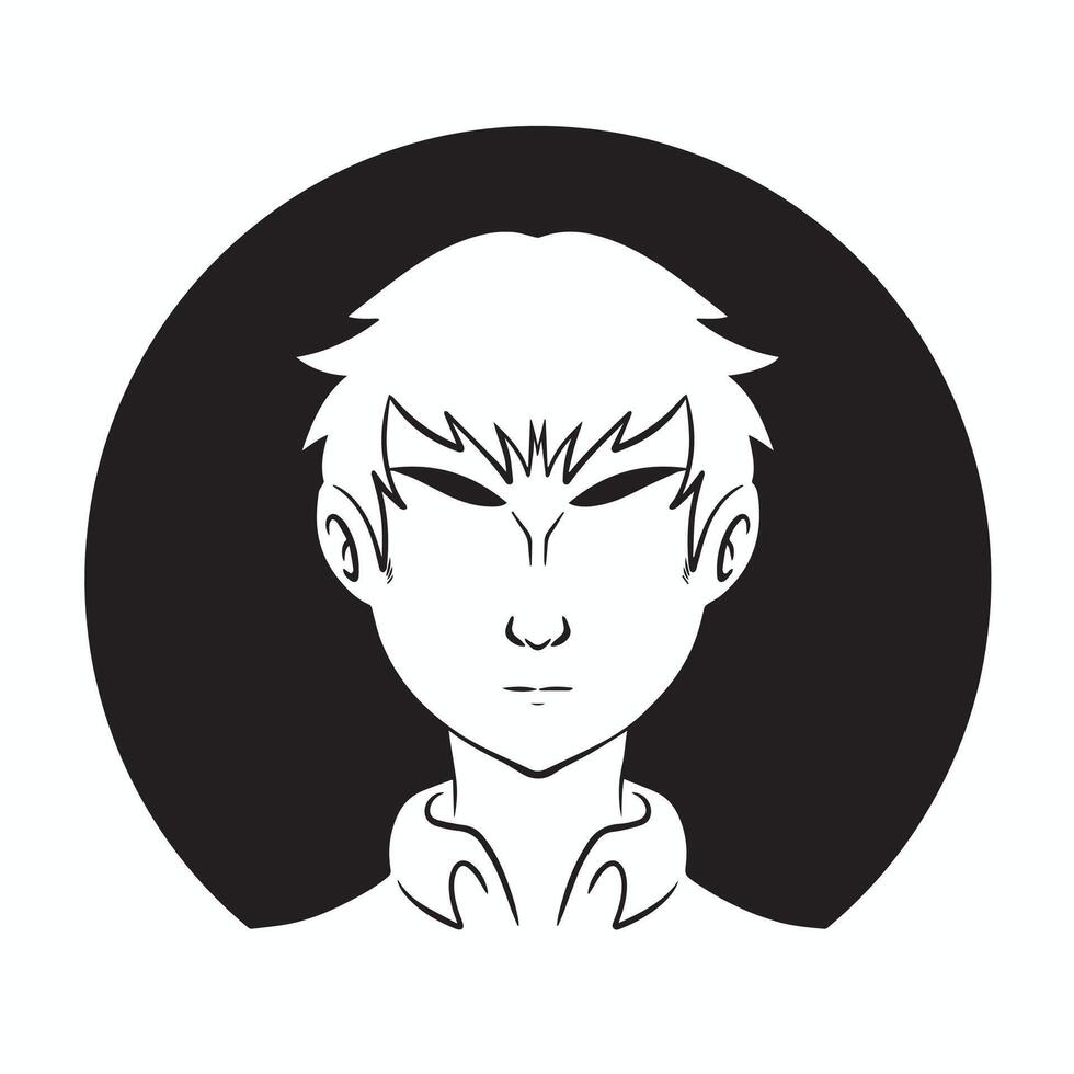 Jeune homme avec dure personnalité anonyme Masculin personnage silhouette ombre avatar avec non yeux vecteur illustration isolé. Facile plat dessin animé art stylé dessin.