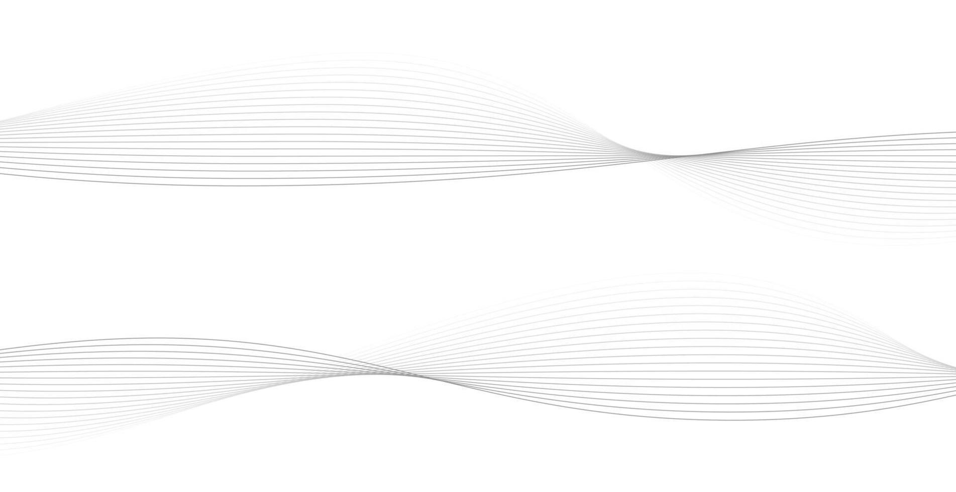 rayures ondulées abstraites sur fond blanc isolé. dessin au trait vague, design lisse incurvé. illustration vectorielle eps 10. vecteur