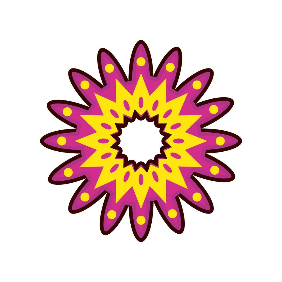 fleur de mandala floral vecteur