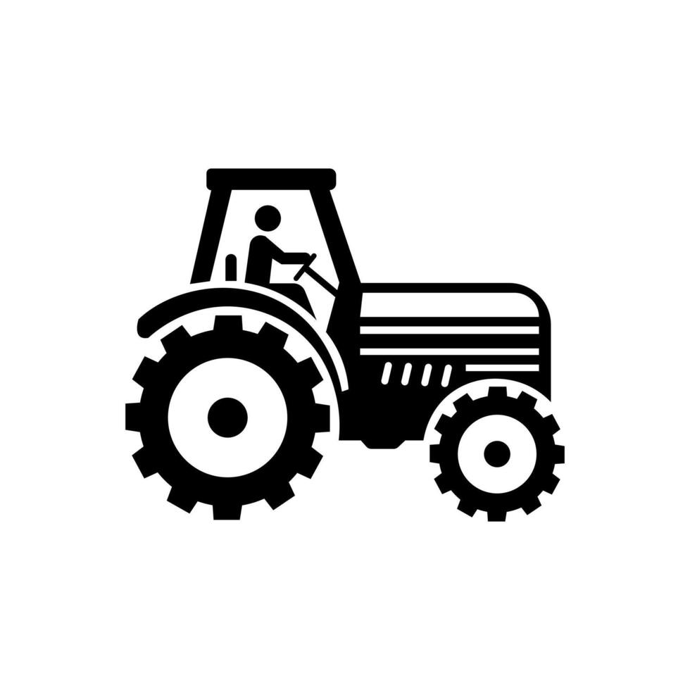 agriculture tracteur icône logo. agriculture, agriculteur concept. isolé vecteur illustration