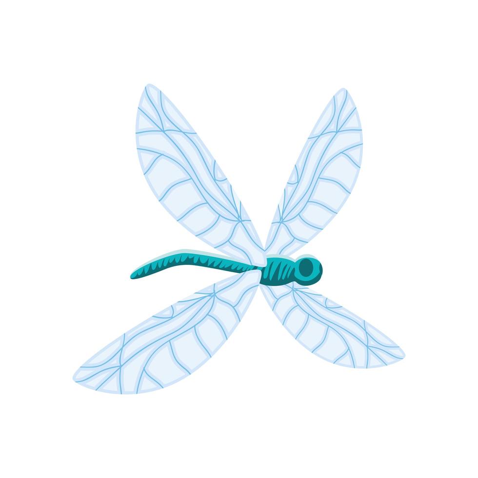 dessin animé insecte libellule vecteur