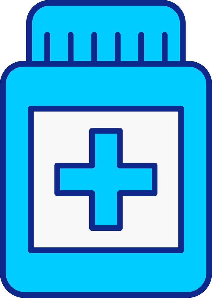 pilule bleu rempli icône vecteur