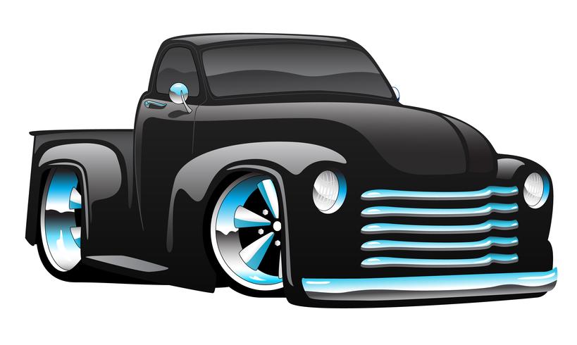 Illustration vectorielle de hot rod camionnette dessin animé vecteur