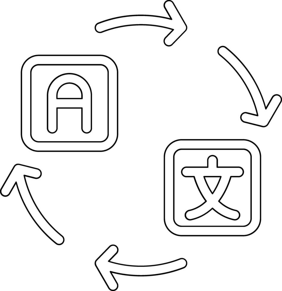 icône de vecteur de traduction