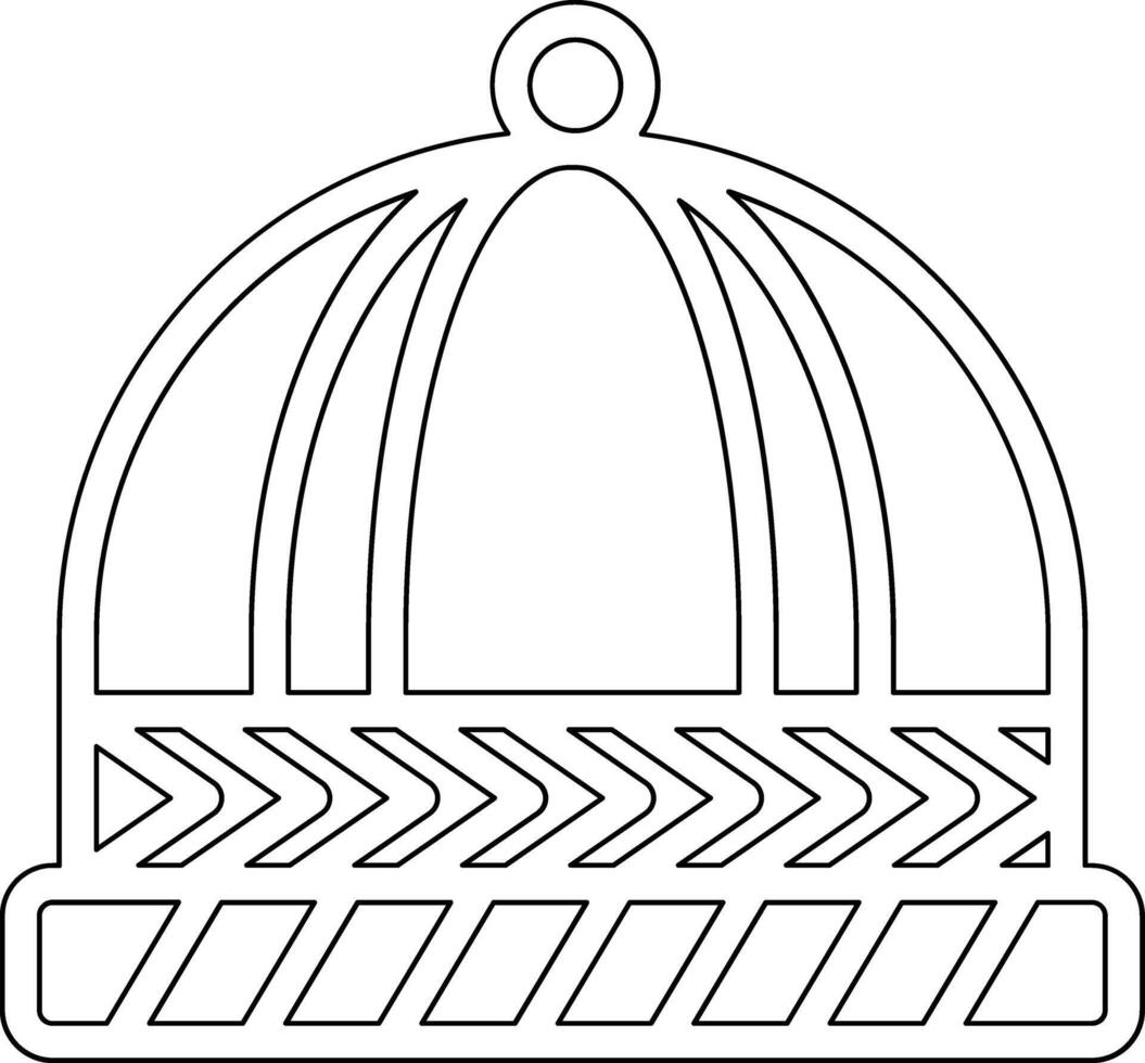 icône de vecteur de chapeau d'hiver