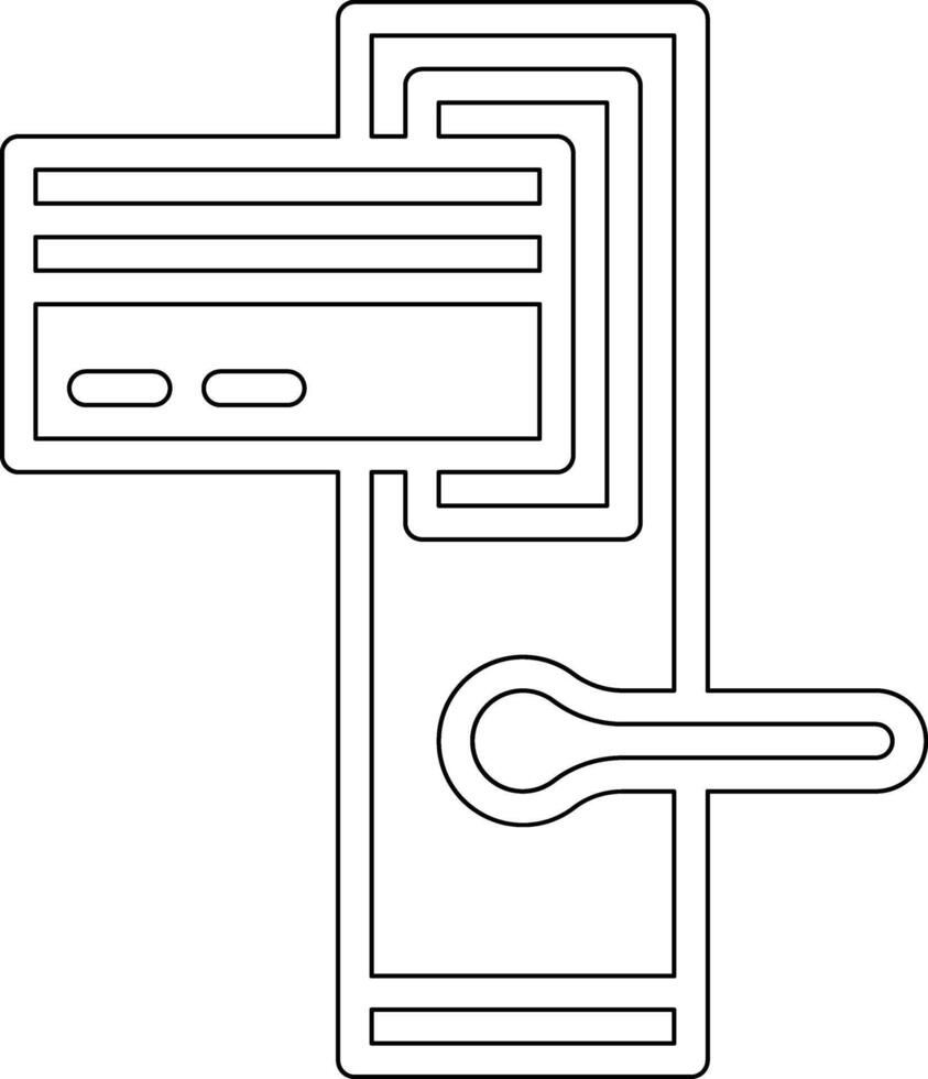 intelligent carte-clé vecteur icône