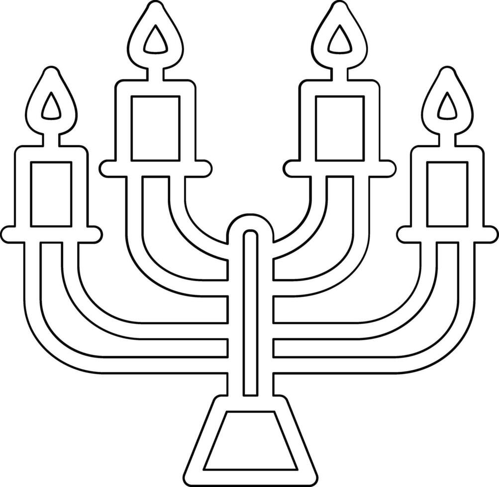 icône de vecteur de candélabre